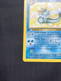 Pokemon Cards: 1st Edition Jungle Rare: Vaporeon 28/64 - Image 5