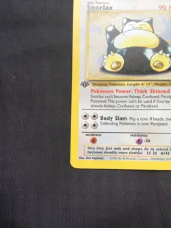 Pokemon Cards: 1st Edition Jungle Rare: Snorlax 27/64 - Image 5
