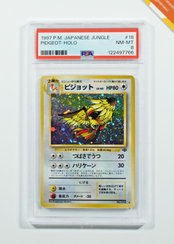 Pokemon PSA 8 Pidgeot #18 Holo Jungle 1997 Japanese - Image 1