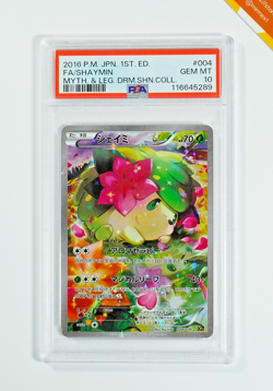 Pokemon PSA 10 Shaymin #004 Full Art 1st Ed Mythical & Leg Coll 2016 Japanese - Image 1