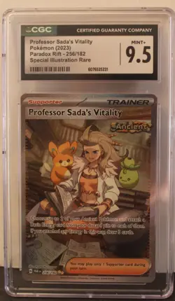 CGC 9.5 2023 Pokemon Professor Sada's Vitality 256/182 Paradox Rift SIR - Image 1