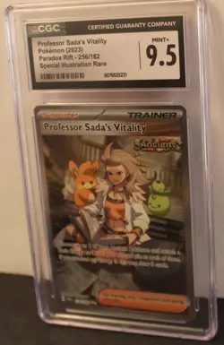 CGC 9.5 2023 Pokemon Professor Sada's Vitality 256/182 Paradox Rift SIR - Image 3