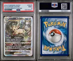 POKEMON PSA 9 LEAFEON VASTRO FULL ART GG35/GG70 ZENIT REGALE ITALIANO LOW POP - Image 3