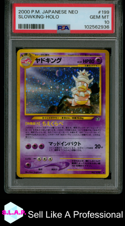 SLOWKING-HOLO POKEMON JAPANESE NEO 2000 199 PSA 10 - Image 1