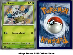 2024 Pokemon, Paldean Fates, #100/091 Snover, Holo Shiny Rare - Image 1