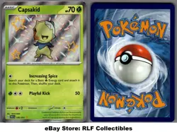 2024 Pokemon, Paldean Fates, #106/091 Capsakid, Holo Shiny Rare - Image 1