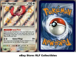 2024 Pokemon, Paldean Fates, #211/091 Flamigo, Holo Shiny Rare - Image 1