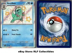 2024 Pokemon, Paldean Fates, #129/091 Arctibax, Holo Shiny Rare - Image 1