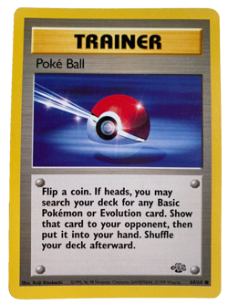 Trainer Poke Ball (64/64) Jungle Set Pokemon TCG WOTC 1999 Common card - Image 1