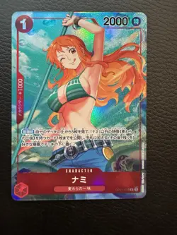 Bandai One Piece Card Game Nami Holo Character OP01-016 - Image 2