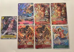 One Piece Volume 5 & 6 Illustration Box Promo Set Ace , Sabo , Law & Rosinante - Image 1