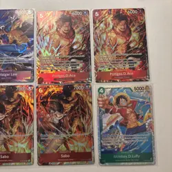 One Piece Volume 5 & 6 Illustration Box Promo Set Ace , Sabo , Law & Rosinante - Image 2