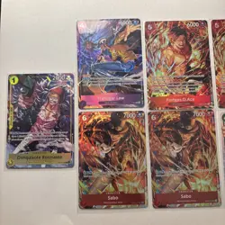 One Piece Volume 5 & 6 Illustration Box Promo Set Ace , Sabo , Law & Rosinante - Image 3