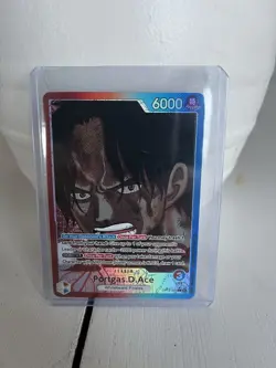 One Piece Portgas.D.Ace OP13-002 Alt Art Leader ENGLISH Carrying On His Will NM - Image 1
