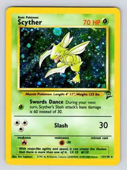 LP! Scyther 017/130 Base Set 2 Holo Rare Pokemon Card - Image 1