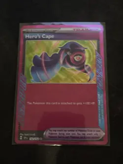 Pokemon TCG Hero's Cape 152/162 Temporal Forces Ace Spec Rare Holo Card - Image 1