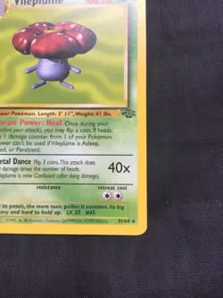 Pokemon Cards: 1st Edition Jungle Rare: Vileplume 31/64 - Image 4