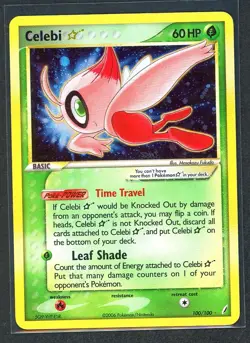 Pokemon Cards - Celebi 100/100 Gold Star - Crystal Guardians - Excellent - Image 1