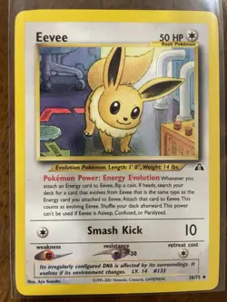 Pokemon TCG Neo Discovery Eevee Card 38/75 - Image 1