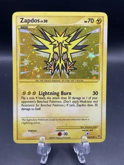 Pokemon TCG Zapdos Holo Secret Rare Card 150/147 Supreme Victors DENT SWIRL - Image 1
