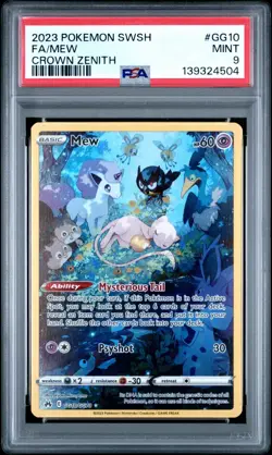 PSA 9 Mew #GG10 - Crown Zenith Trainer Gallery Pokemon Card - Pokemon TCG - Image 1