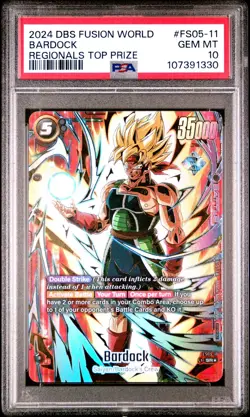 Bardock Dragon Ball Super Card Game PSA 10 Regionals Top Prize FS05-11 - Image 1