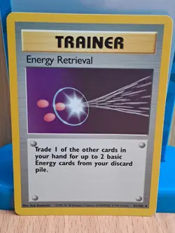 Pokemon Trading Card Game TCG Energy Retrieval Base Set 81/102 Regular 1999 - Image 1