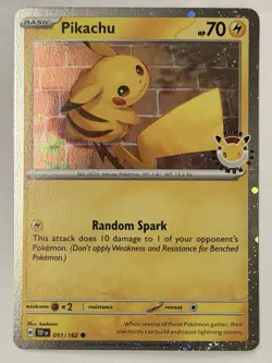 Pikachu 051/162 Holo Stamped Pokemon Day 2026 Promo Pokemon Card - Image 1