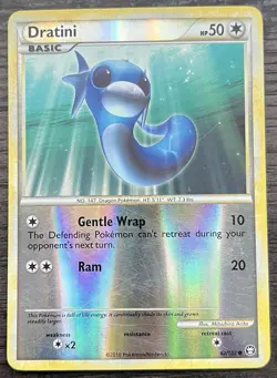 Dratini 62/102 HGSS Pokemon TCG Triumphant Reverse Holo Lightly Played LP - Image 1