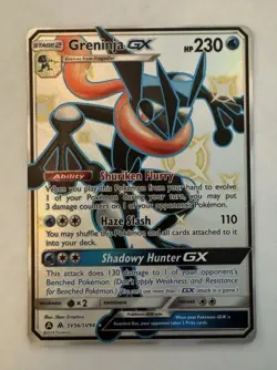 Greninja GX SV56/SV94 Hidden Fates Shiny Vault Pokemon TCG NM/ M Full Art - Image 3