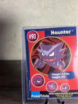 Pokemon Card Poketrivia Haunter 1999 Promo #93 Mewtwo Strikes Back #7 Vintage-LP - Image 2