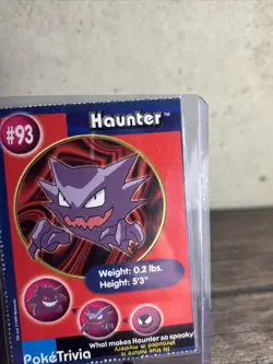 Pokemon Card Poketrivia Haunter 1999 Promo #93 Mewtwo Strikes Back #7 Vintage-LP - Image 3