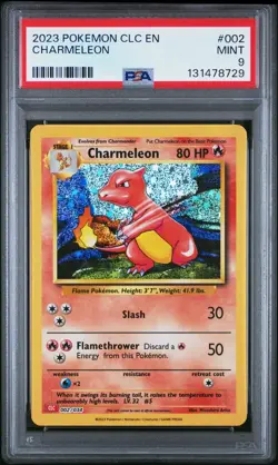 2023 POKEMON CLC-CLASSIC CHARIZARD & HO-OH EX DECK #002 CHARMELEON PSA 9 - Image 1