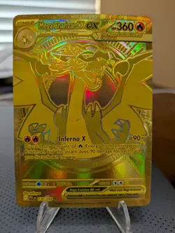 Mega Charizard X EX Gold Hyper Rare 130/094 Pokemon Phantasmal Flames English NM - Image 1