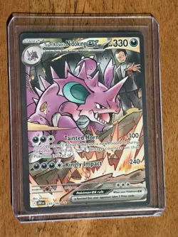 Pokemon TCG Team Rockets Nidoking EX HOLO 233/182 Destined Rivals NM - Image 1