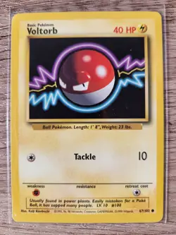 Pokemon TCG Voltorb Base Set 67/102 Unlimited Common Near Mint NM - Image 1