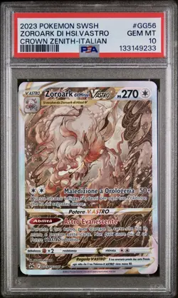 POKEMON PSA 10 ZOROARK VASTRO FULL ART GG56/GG70 ZENIT REGALE ITALIANO LOW POP - Image 1