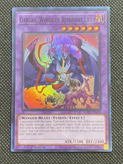 YuGiOh! - Garura Wings of Resonant Life RA02-EN024 Super Rare 1st Edition NM - Image 1