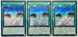 3 x SHVA-EN006 Ride of the Valkyries - Secret Rare 1st Edition Lightly Played - Image 1