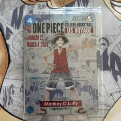 One Piece College Basketball US Voyage Monkey D. Luffy Character Card #4 (2026) - Image 2