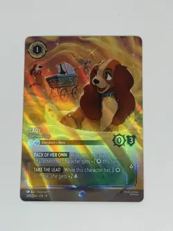Disney Lorcana Lady Decisive Dog 205/204 ENCHANTED Reign of Jafar - Image 1