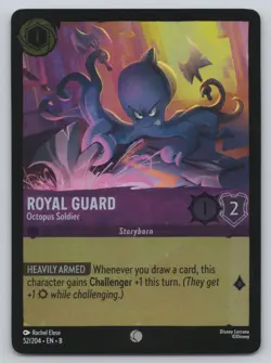 Disney Lorcana Cold Foil - Royal Guard - Octopus Soldier 52 - Reign of Jafar (8) - Image 1