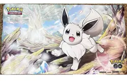 Pokemon GO Radiant Eevee Playmat With Free eevee Coin And Some Eevee Cards - Image 1