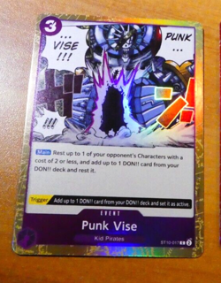 ONE PIECE ENGLISH CARD HOLO GAME CARTE PUNK VISE ST10-017 ST EN NM - Image 1
