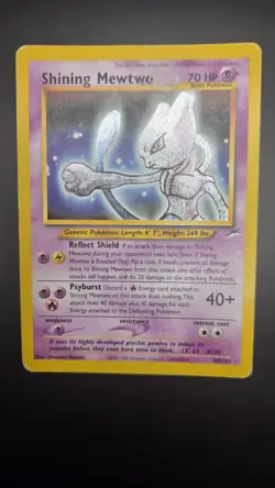 Shining Mewtwo 109/105 — HP — Neo Destiny — Secret Rare Holo WoTC Pokemon Card - Image 2