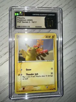 CGC 10 PRISTINE Pikachu 2005 POP Series 2 16/17 Pokemon Card - Image 2