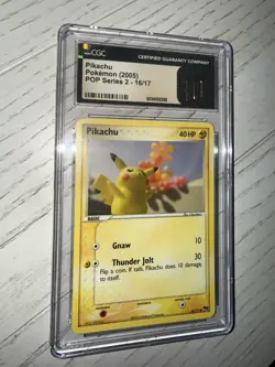 CGC 10 PRISTINE Pikachu 2005 POP Series 2 16/17 Pokemon Card - Image 3