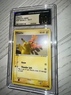 CGC 10 PRISTINE Pikachu 2005 POP Series 2 16/17 Pokemon Card - Image 5