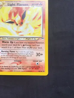Pokemon Cards: Neo Destiny 1st Edition Uncommon: Light Flareon 46/105 - Image 4