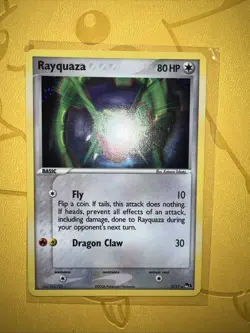 Pokemon TCG Rayquaza Holo Rare Card 3/17 Pop Series 1 Promos LP+ Vintage - Image 1